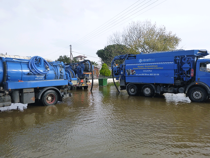Αντιμετώπιση πλημμυρικών φαινομένων και καταστροφών στο Δήμο Δέλτα 2017